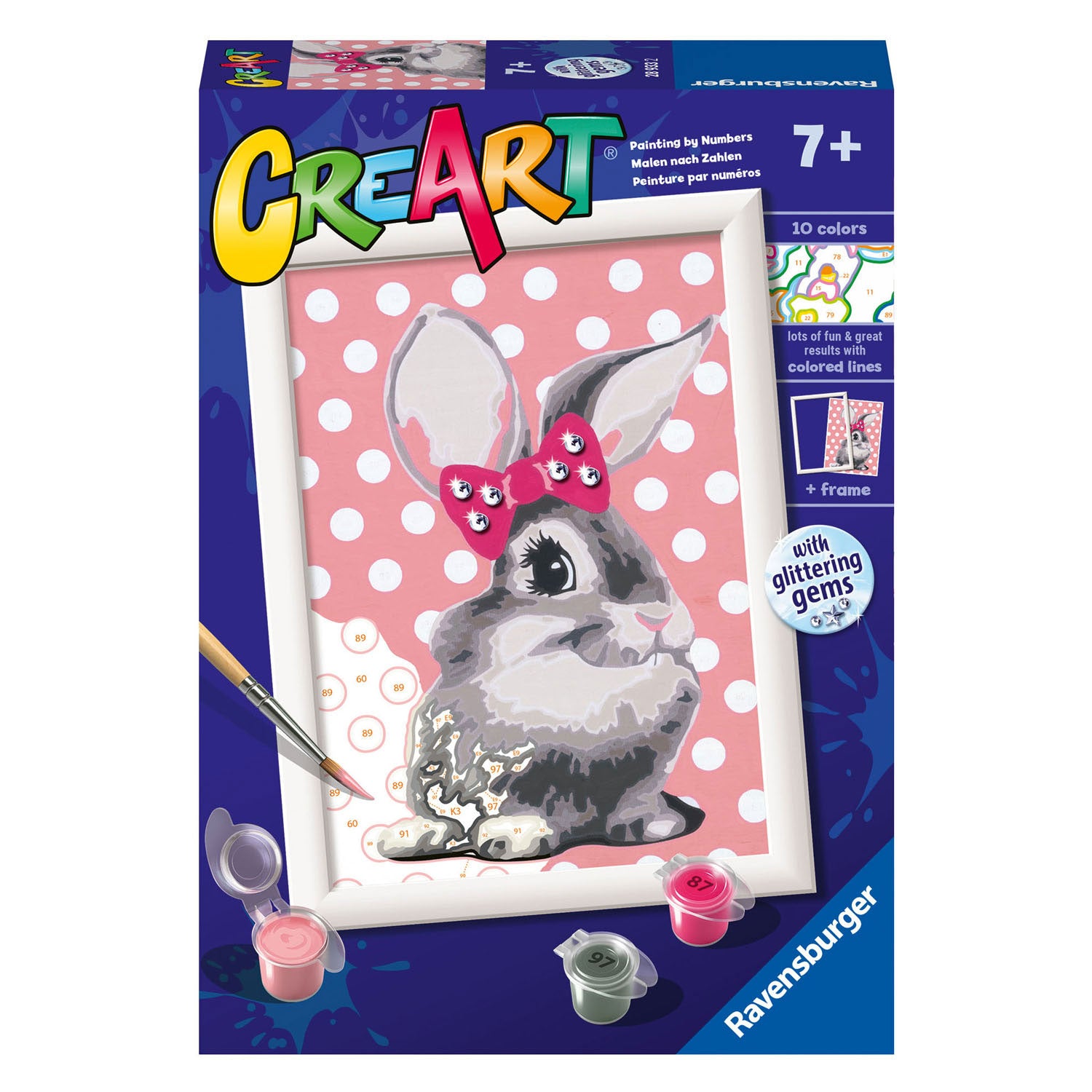 Ravensburger creart schilderen op nummer - konijn met glitters