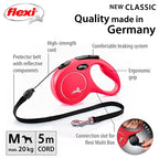 Flexi rollijn classic cord rood