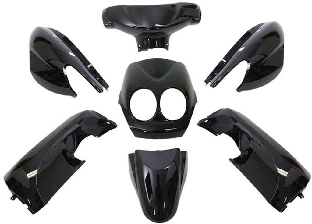 Edge plaatset 9-delig voor yamaha neo's - bouwjaar 2008 - 2011 - 2 en 4 takt model - metallic zwart