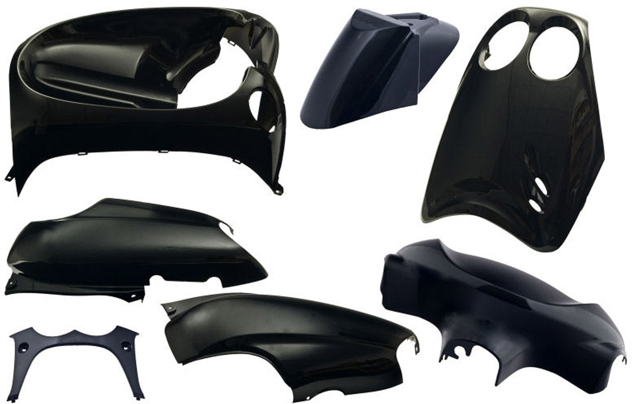 Edge plaatset 7-delig voor yamaha neo's van bouwjaar 2002 tot 2008 met digitale cockpick - metallic zwart