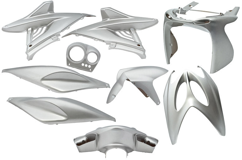 Edge plaatset 9-delig voor yamaha aerox tot bouwjaar 2014 - zilver metallic