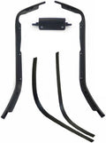 Edge sierstripset beenschild en treeplank vespa primavera, sprint 5 delig mat zwart