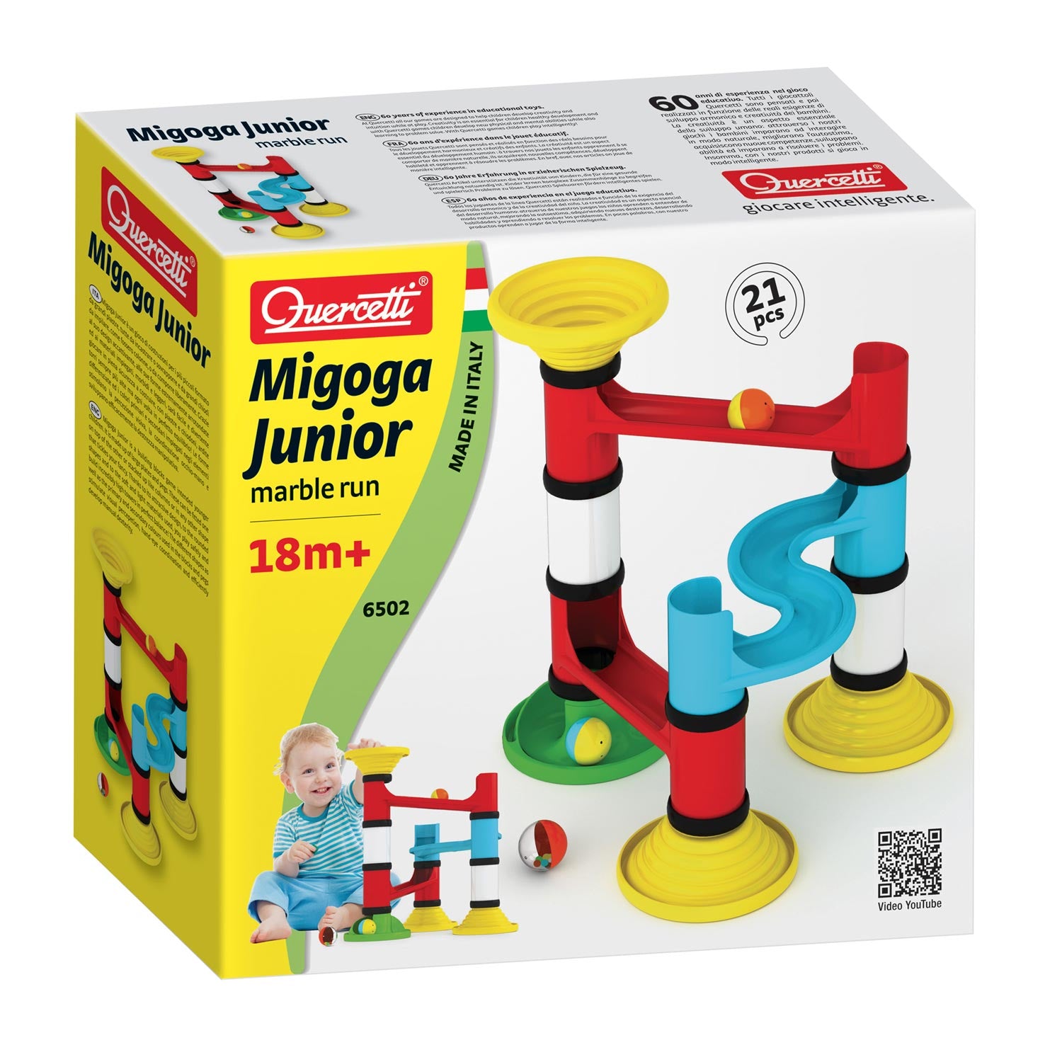 Quercetti knikkerbaan migoga junior, 22dlg.