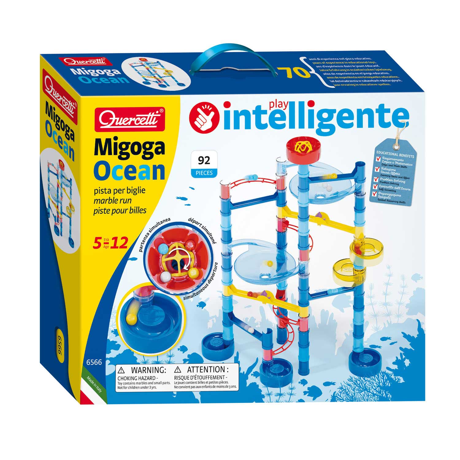 Quercetti knikkerbaan migoga oceaan, 92dlg.