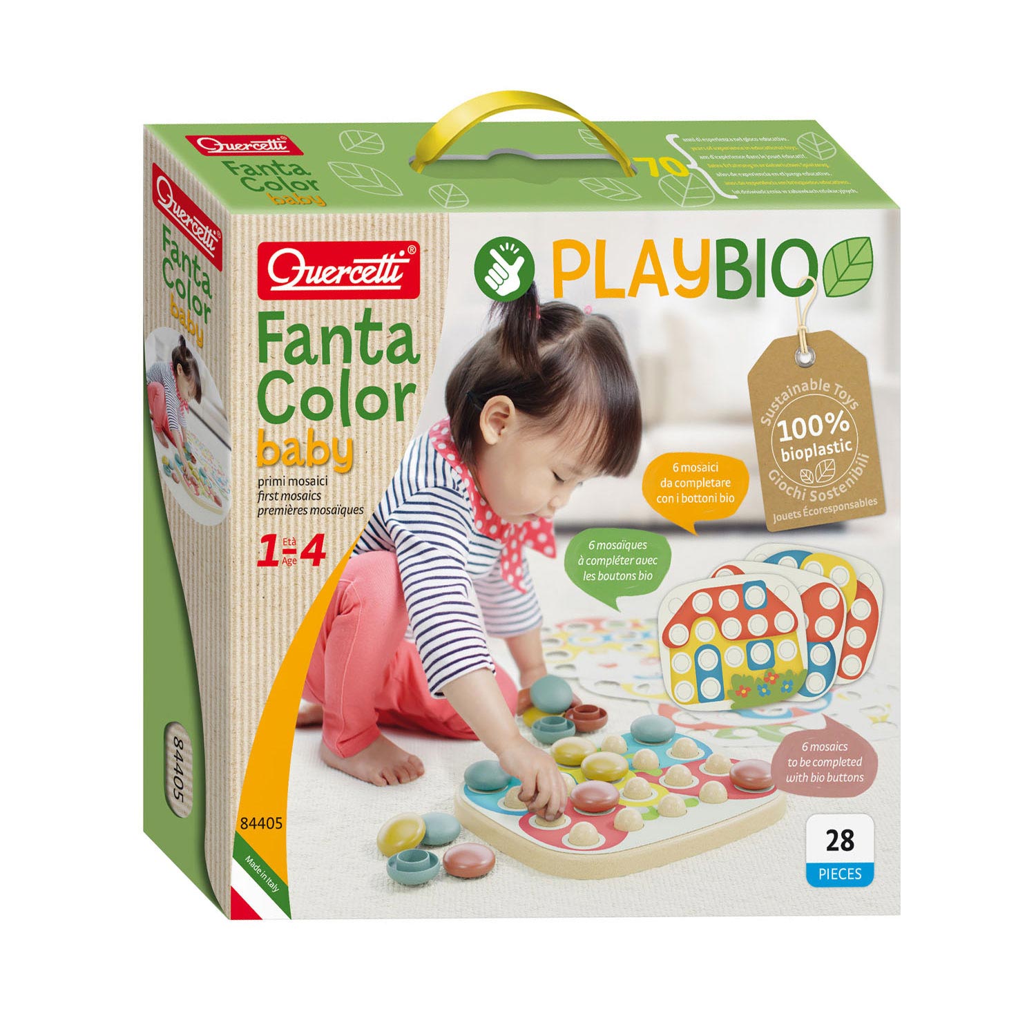 Quercetti playbio fantacolor baby, 28dlg