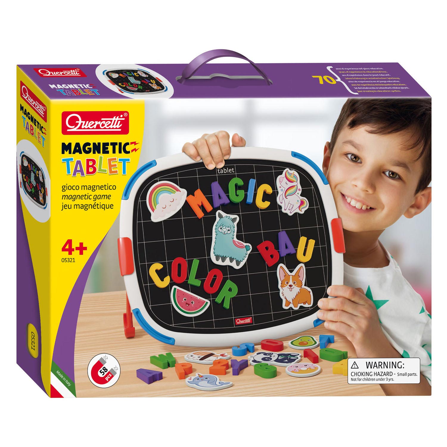 Quercetti magneet tablet basis letters
