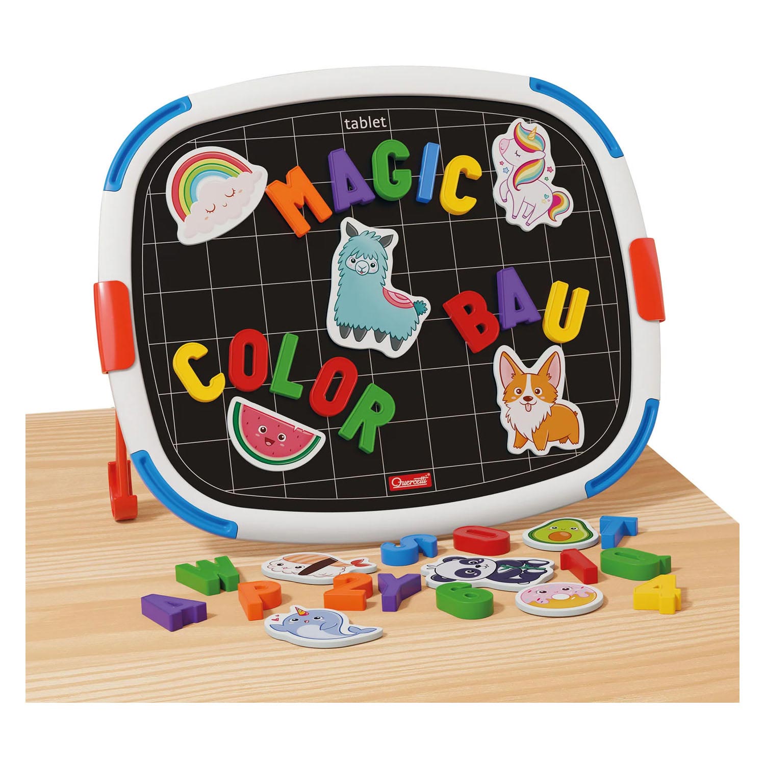 Quercetti magneet tablet basis letters