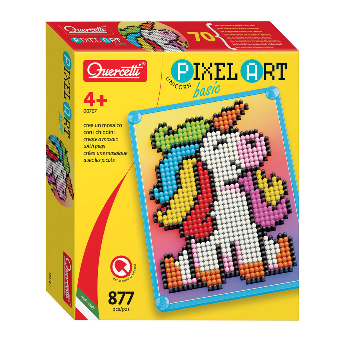 Quercetti pixel art basis eenhoorn, 880dlg.