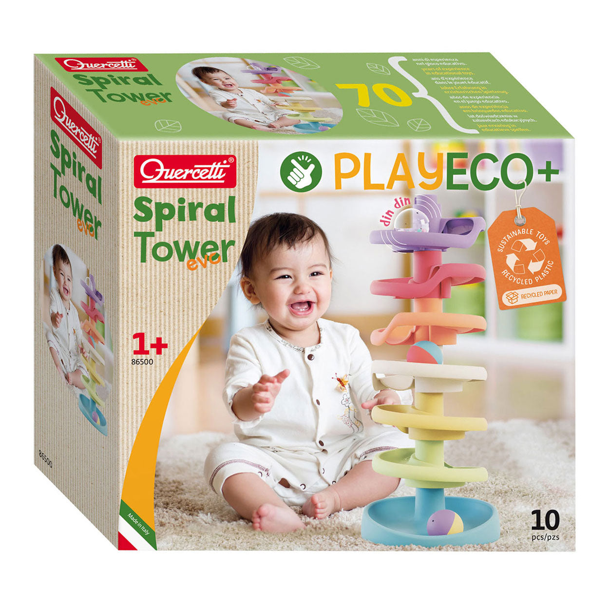 Quercetti play eco ballentoren, 10dlg.