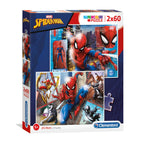 Clementoni supercolor puzzel spiderman 2x60 stukjes