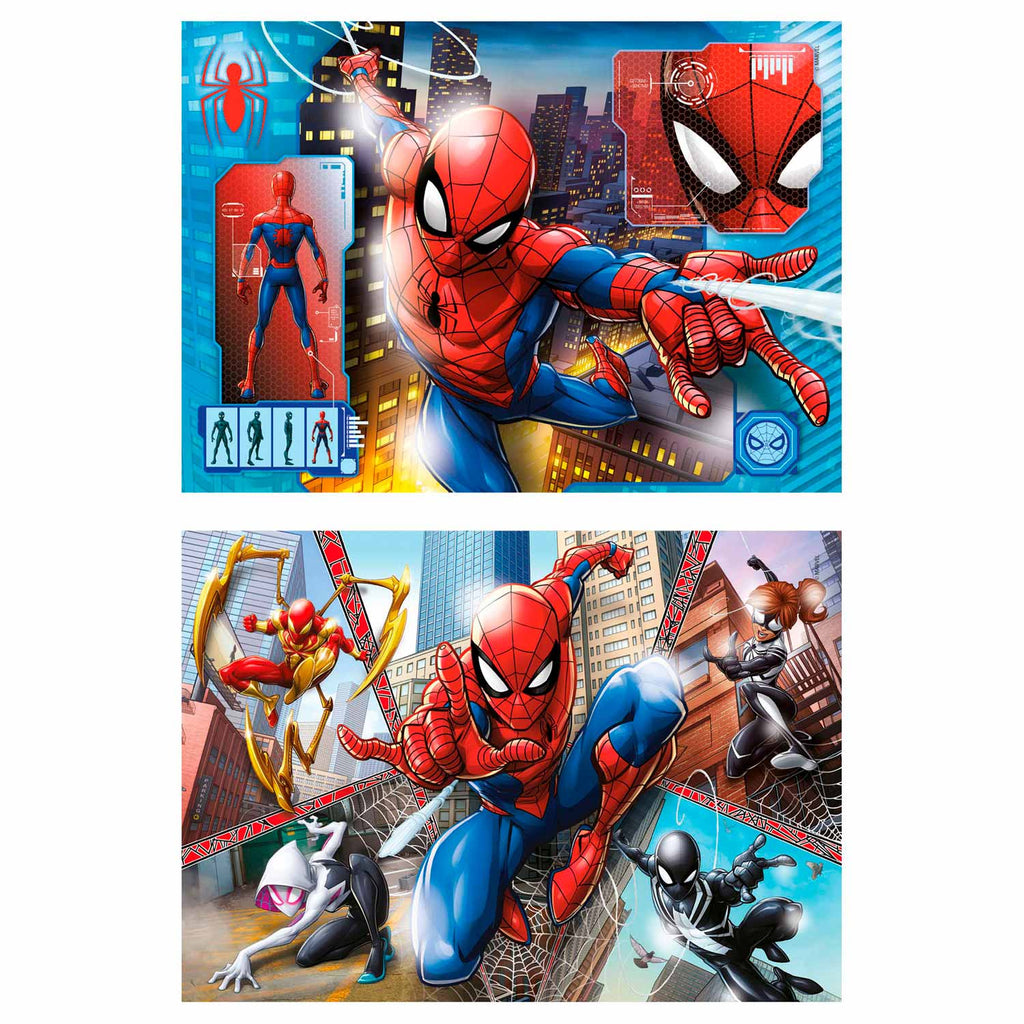 Clementoni supercolor puzzel spiderman 2x60 stukjes