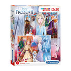 Clementoni disney frozen 2 supercolor puzzel 2x20 stukjes