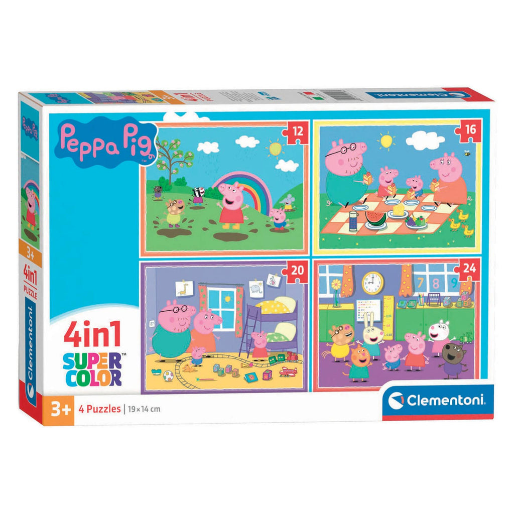 Clementoni peppa pig puzzel 4-in-1 2023