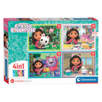 Clementoni supercolor 4in1 puzzel gabbys dollhouse 12-24 stukjes