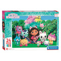 Clementoni supercolor puzzel gabbys dollhouse 24 maxi stukjes