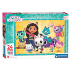Clementoni puzzel super color maxi gabby's poppenhuis, 24st.