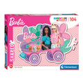 Clementoni legpuzzel super color - barbie rolschaats, 104st.