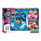 Clementoni legpuzzel super color vierkant paw patrol ii, 3x48st.