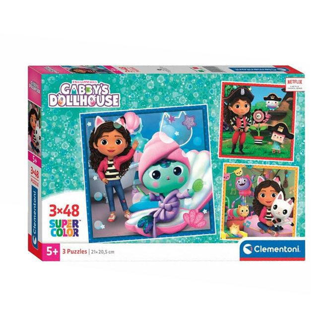 Clementoni 3x48pcs gabby's dollhouse