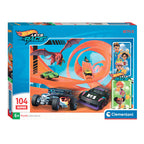 Clementoni legpuzzel super color hot wheels, 104st.