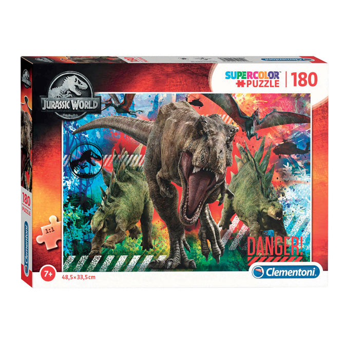 Clementoni legpuzzel super color jurassic world, 180st.