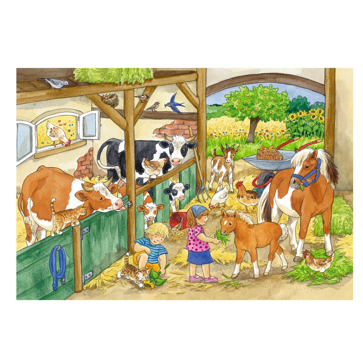 Ravensburger vrolijk boerderijleven, 2 x 24st.