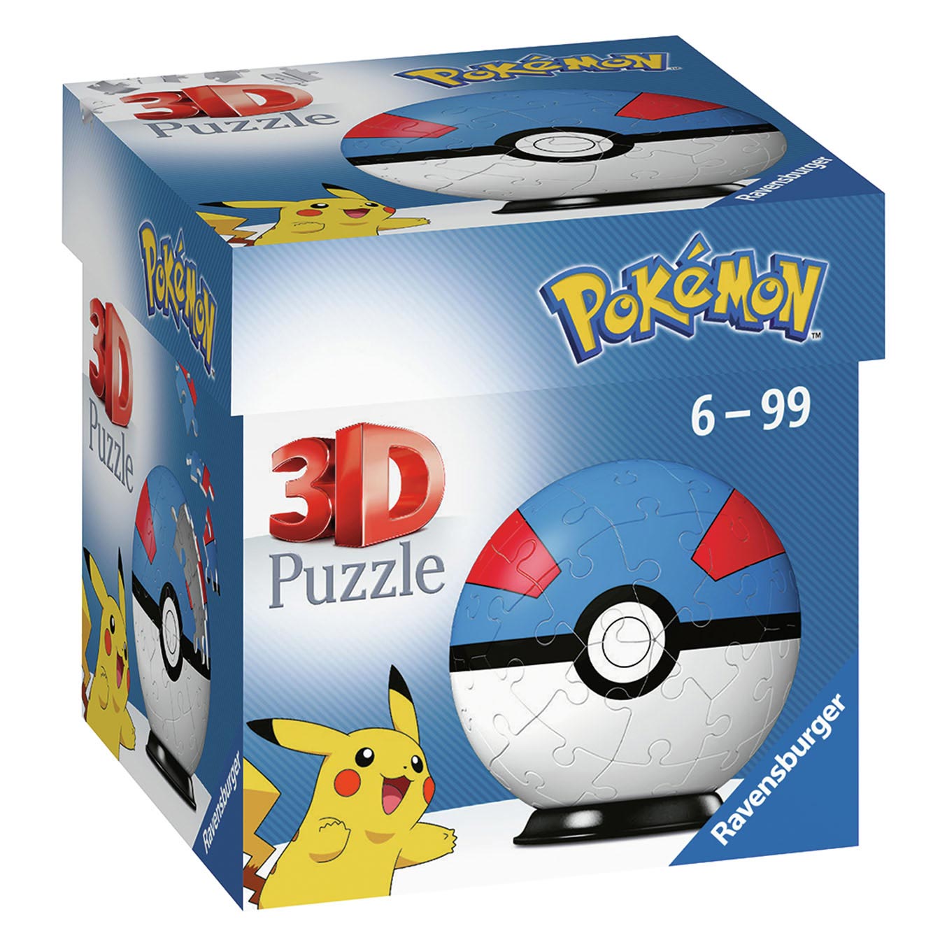 ravensburger pokémon great ball 3d puzzel, 54st.