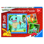 Ravensburger pokémon: charmander, bulbasaur and squirtle