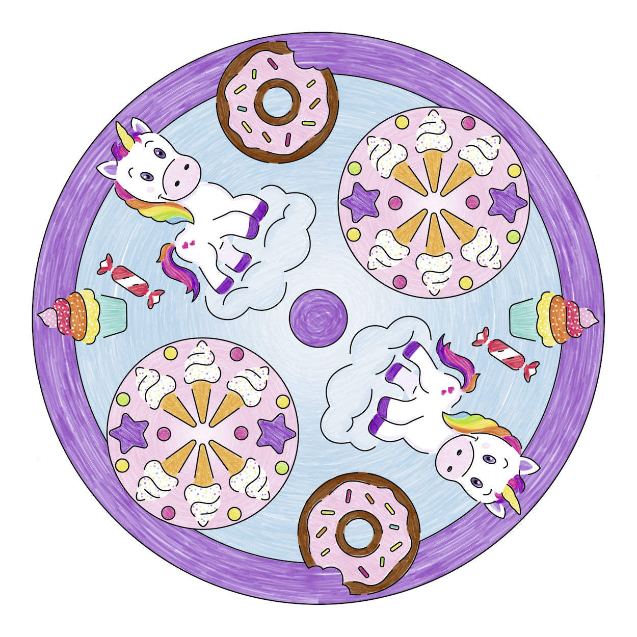 Mandala-designer ravensburger 2in1 - eenhoorn