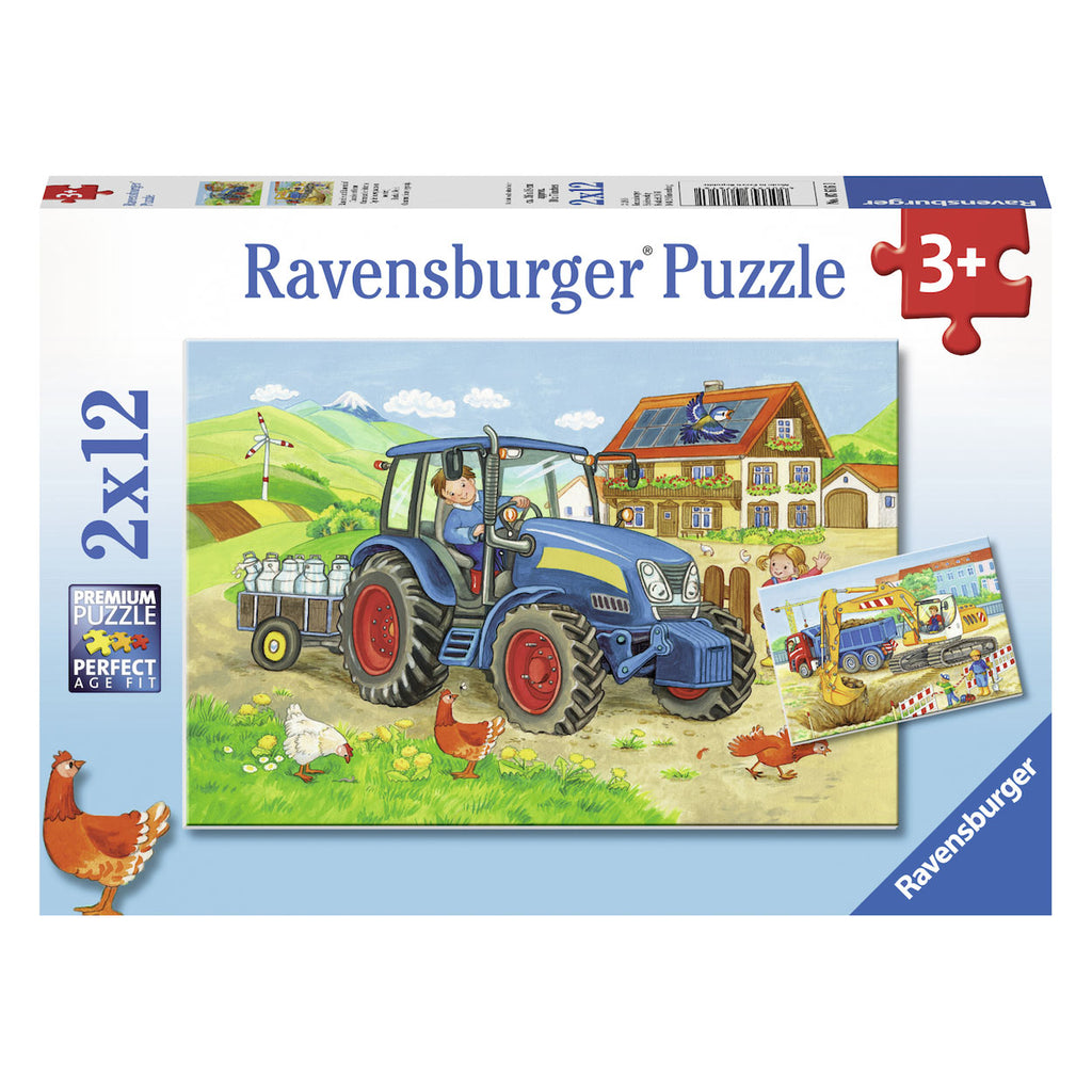 Ravensburger puzzel op de bouwplaats