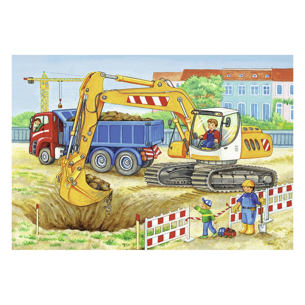 Ravensburger puzzel op de bouwplaats