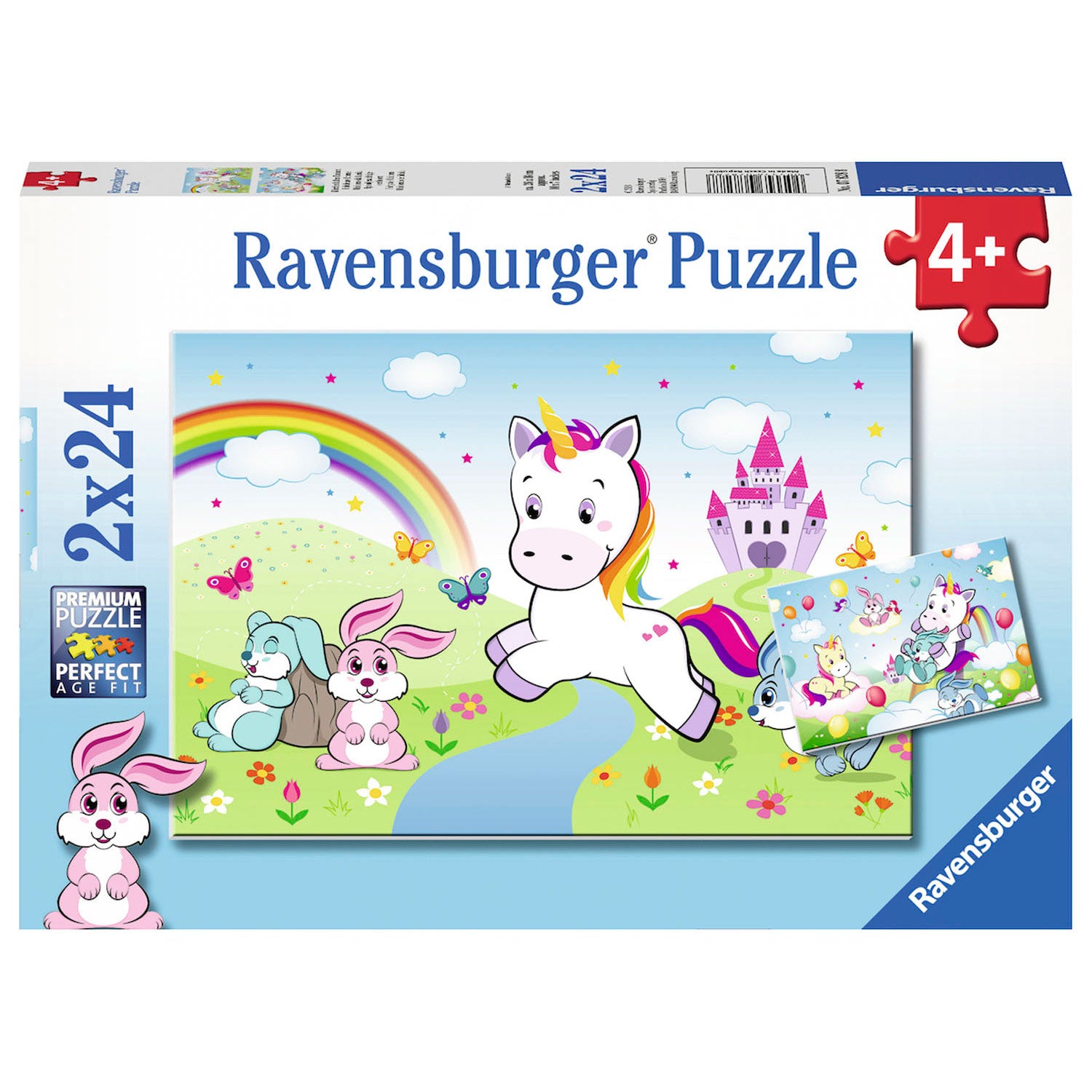 Ravensburger sprookjesachtige eenhoorn puzzel, 2x24st.