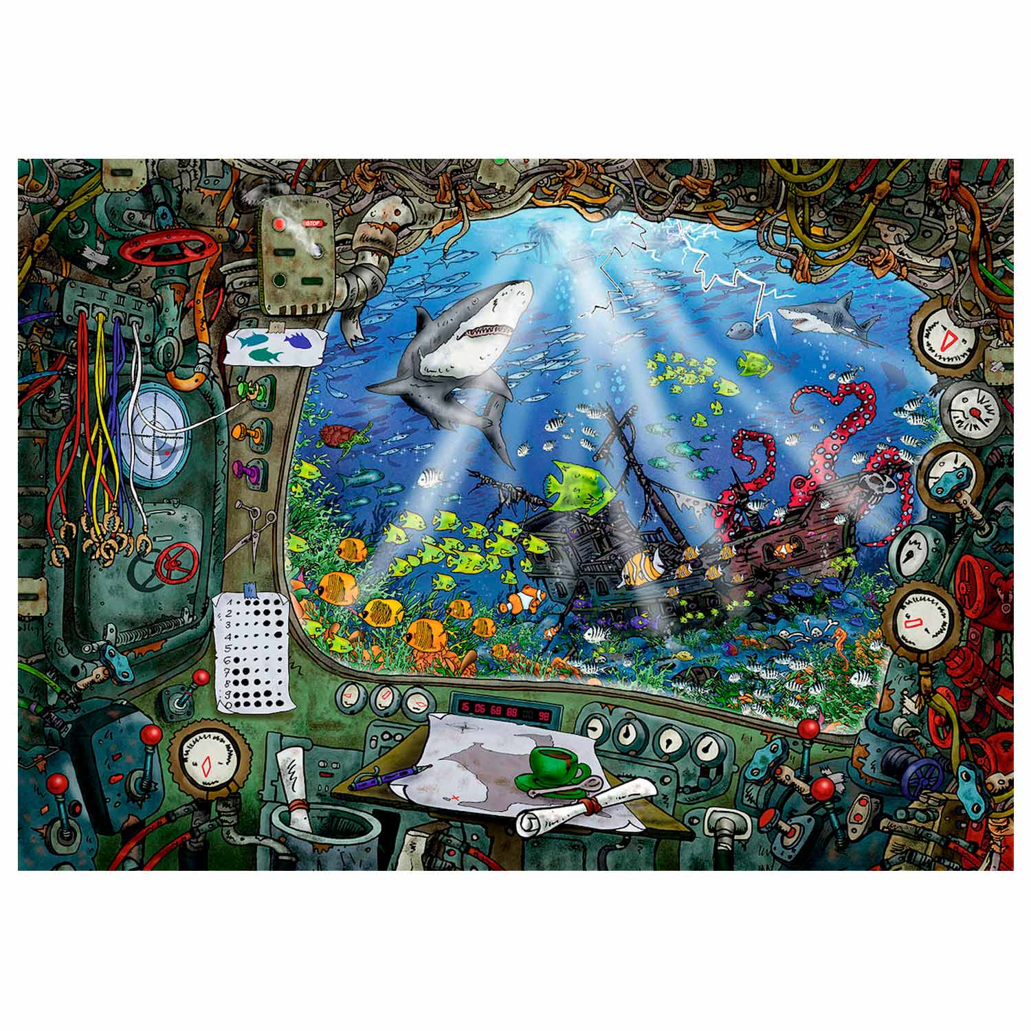 ravensburger escape room puzzel - de onderzeeër, 759st.