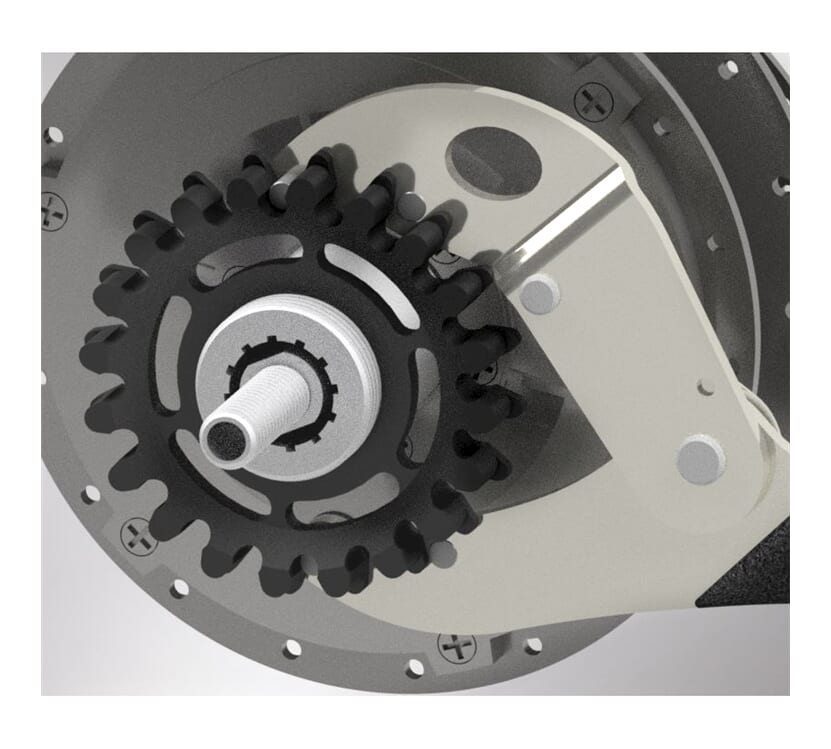 Icetoolz piranha freewheelafnemer en tandwiel belt (riem)