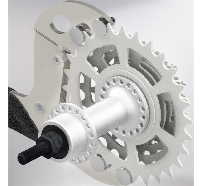 Icetoolz piranha freewheelafnemer en tandwiel belt (riem)