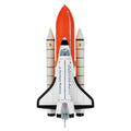 Metal space shuttle met externe brandstoftank licht en geluid