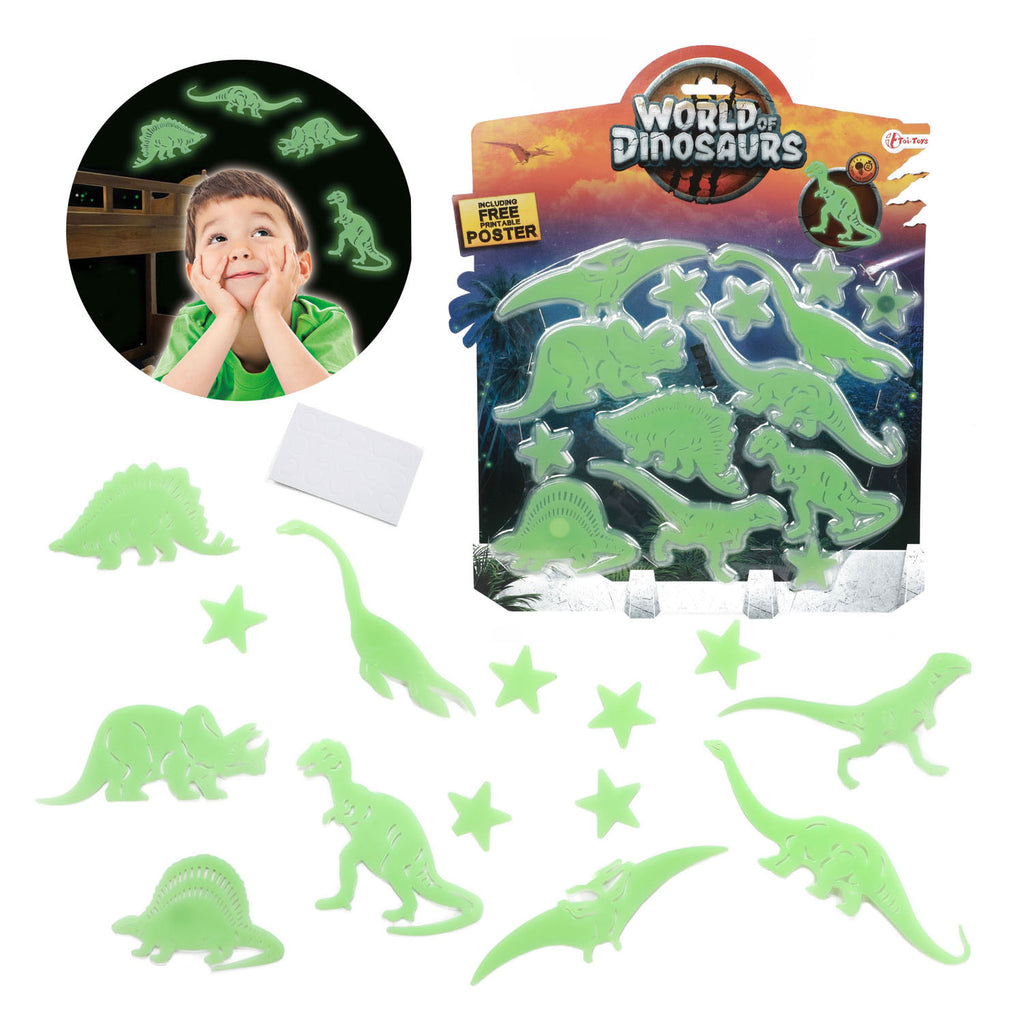Toi-toys world of dinosaurs glow in the dark dinos