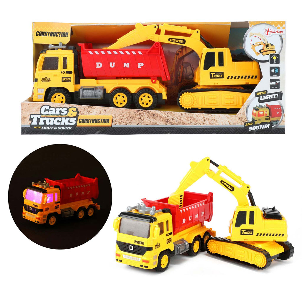Toi-toys kiepwagen met graafmachine
