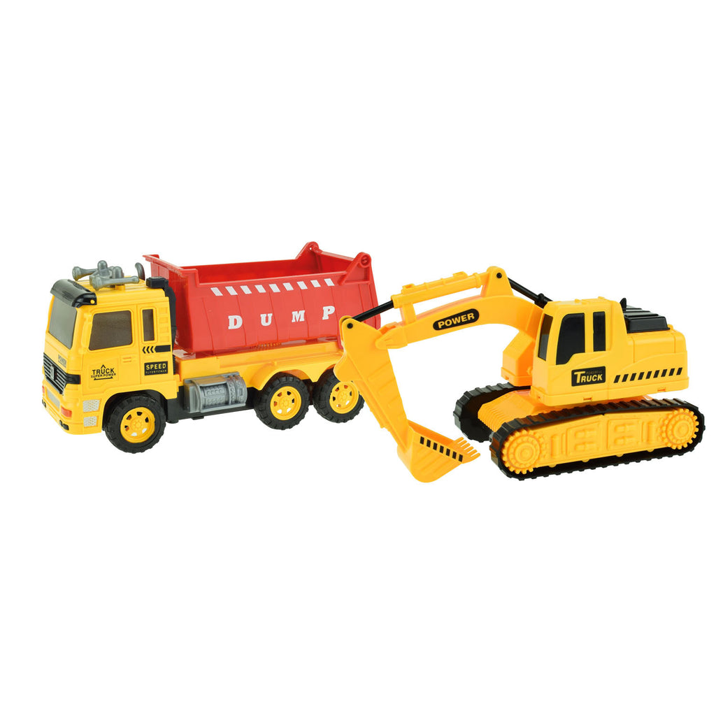 Toi-toys kiepwagen met graafmachine