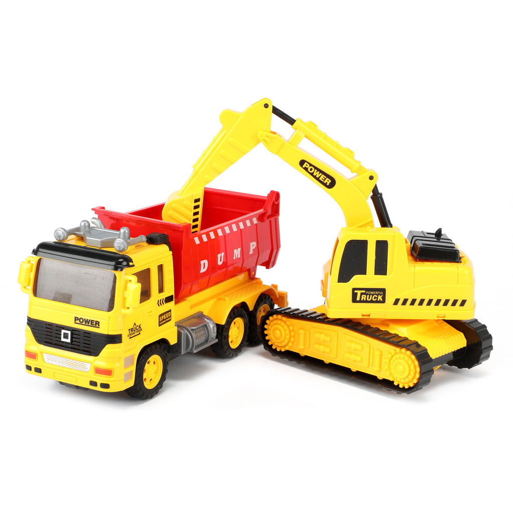 Toi-toys kiepwagen met graafmachine
