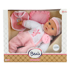 Toi-toys baby beau babypop met fles en slabber, 40cm