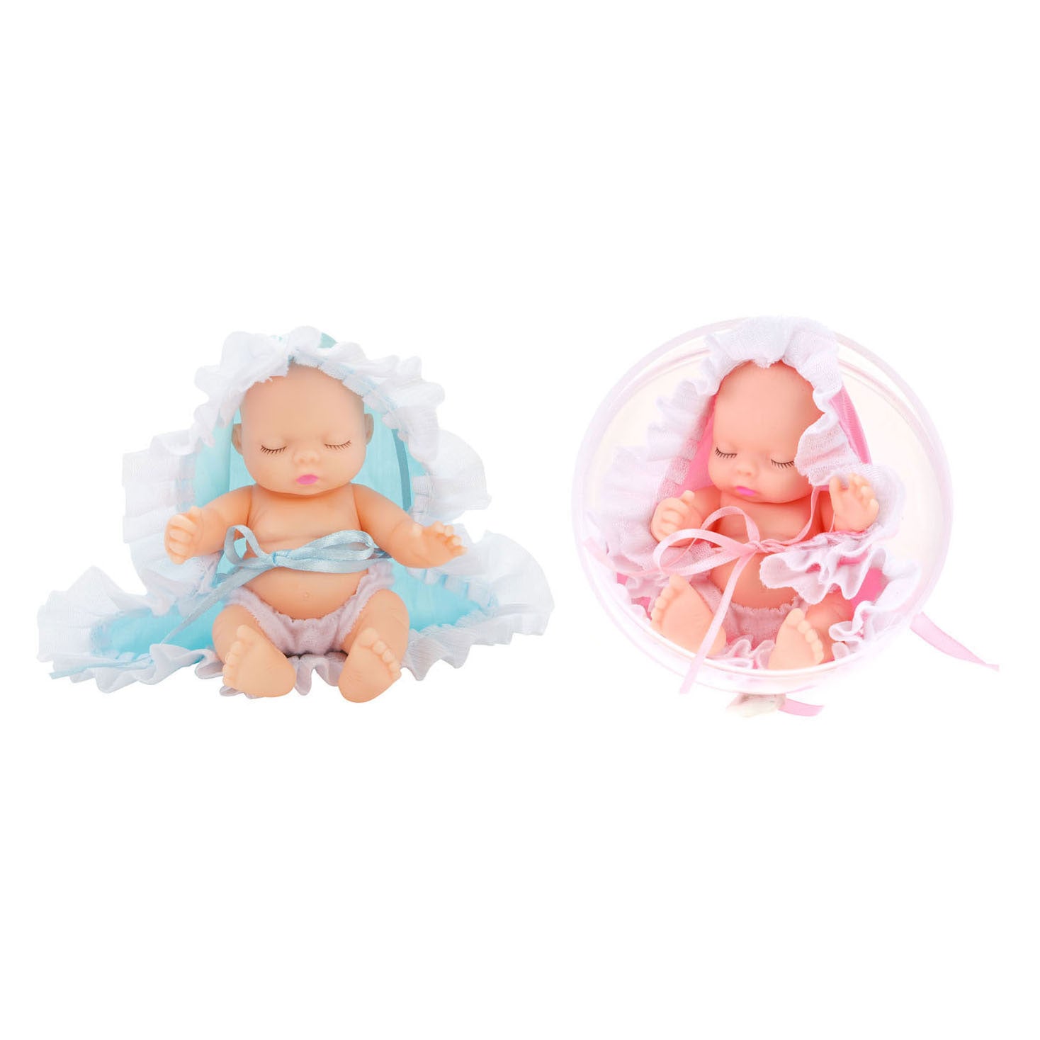 Beau baby babypop in bal, 12cm