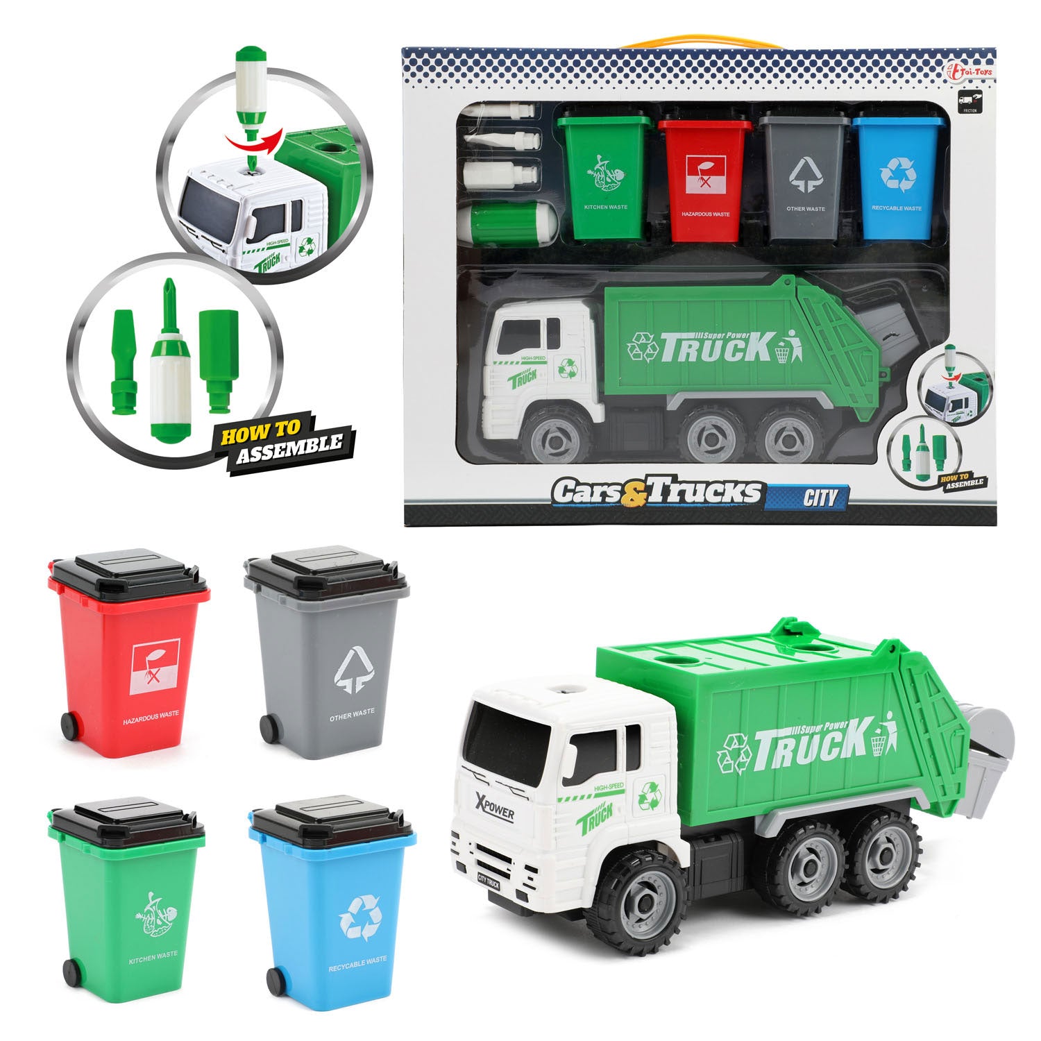 Cars Trucks Trucks Vuilniswagen + Accessoires
