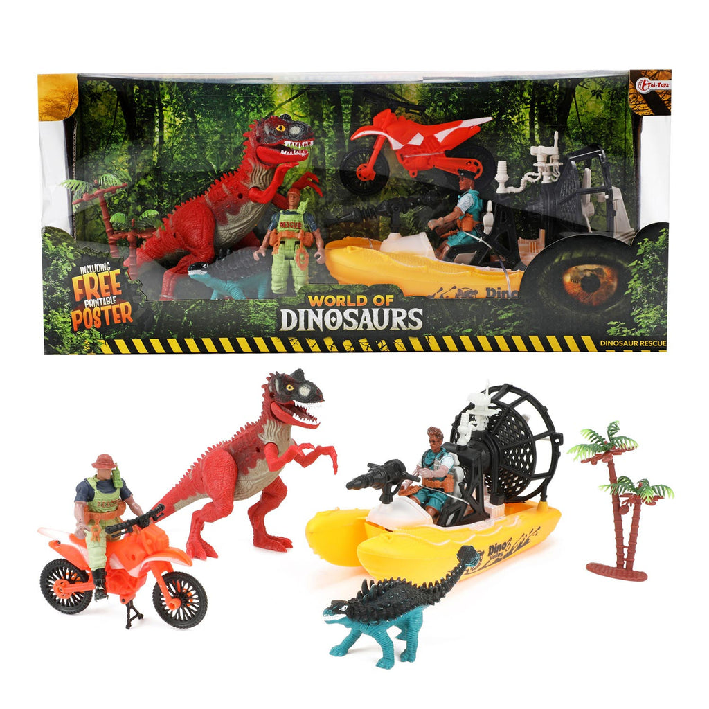 World of dinosaurs speelset - boot en motor met dino's