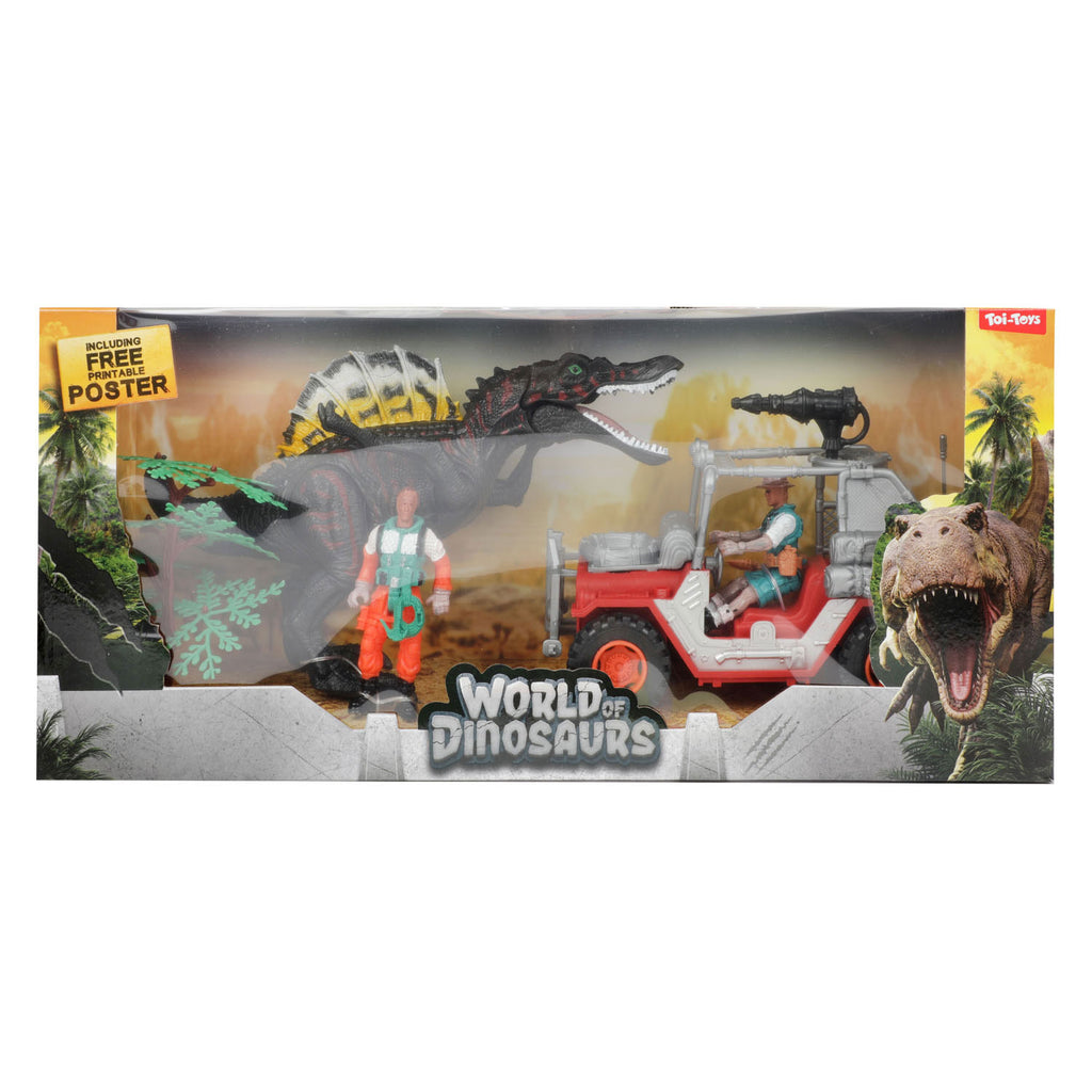 Toi-toys world of dinosaurs speelset met jeep