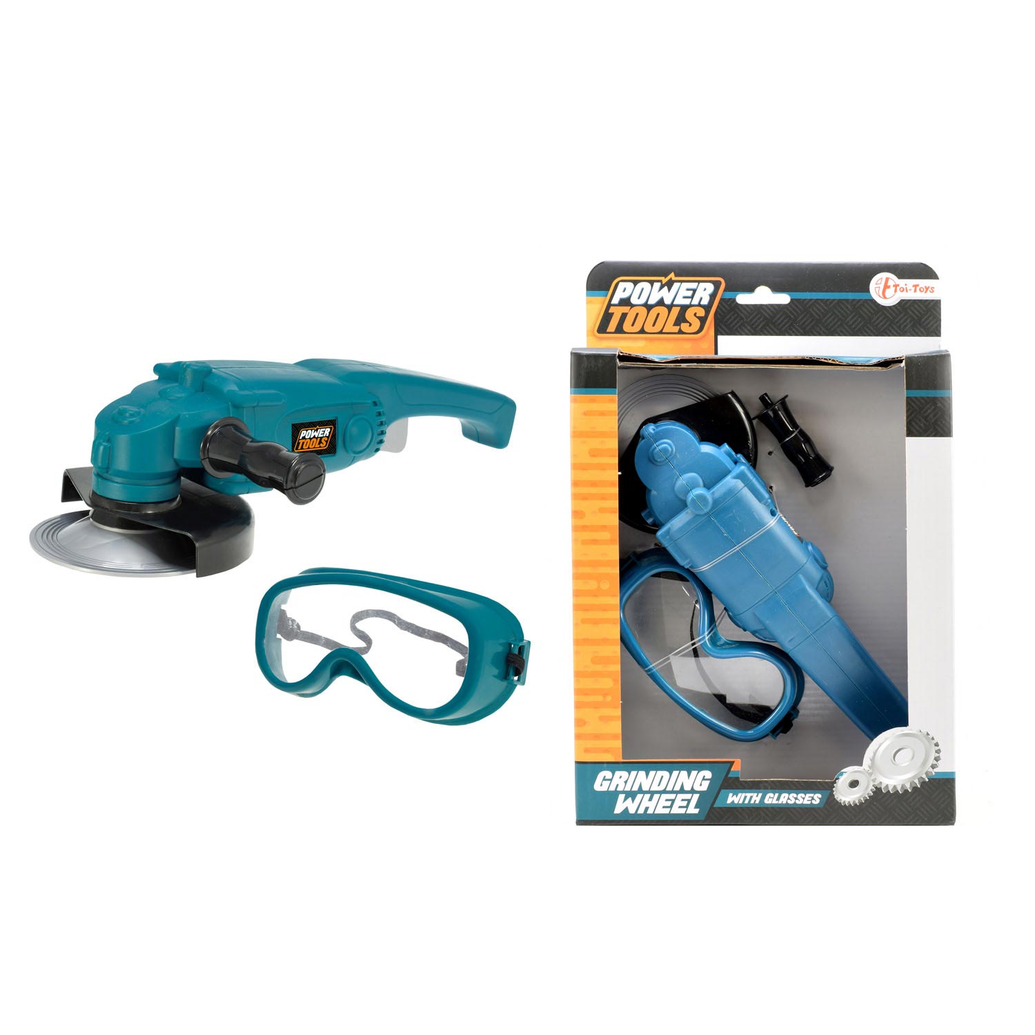 Power tools slijptol met veiligheidsbril