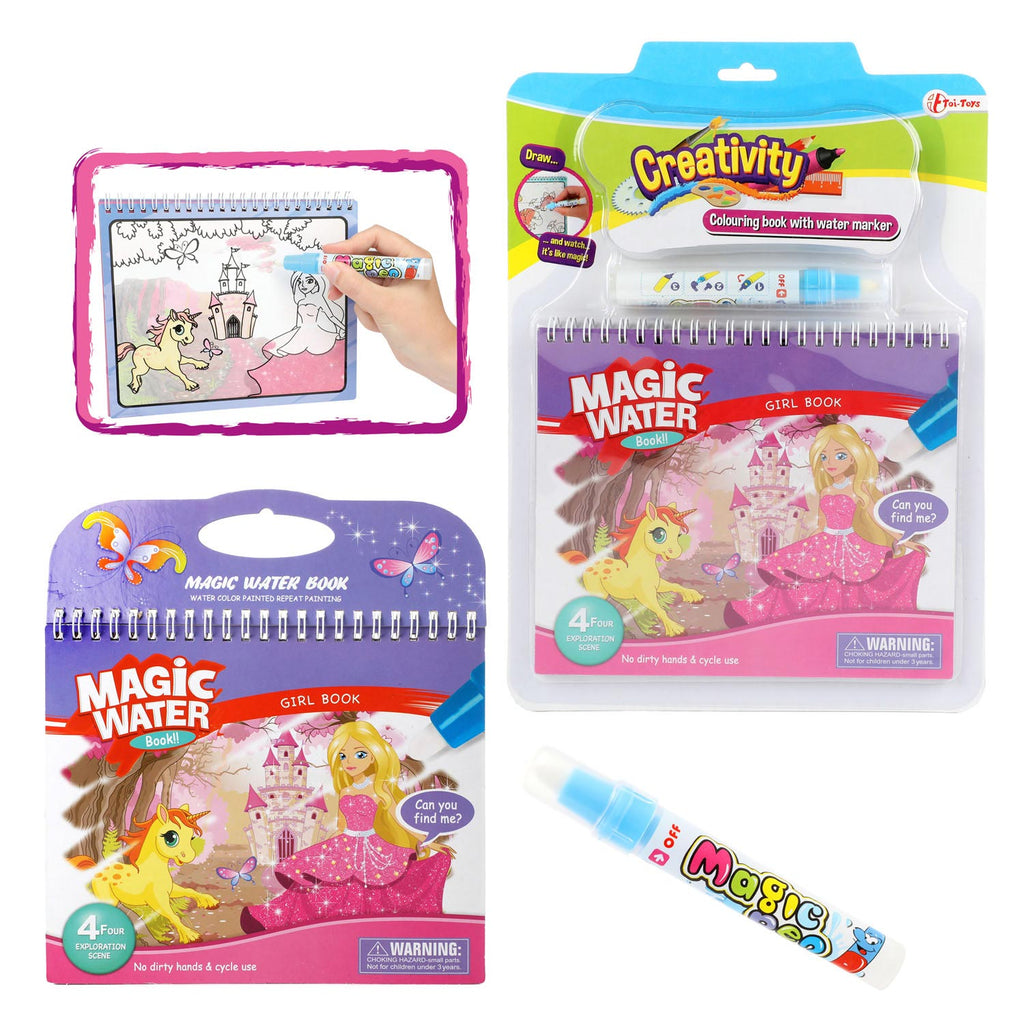 Toi-toys creativity kleuren met water prinses met stift