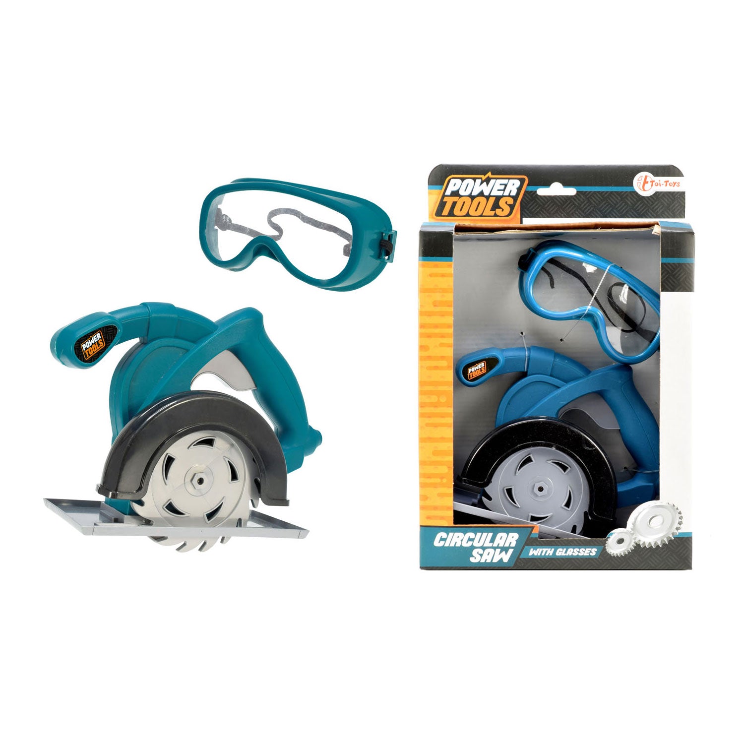 Jonotoys power tools cirkelzaag met veiligheidsbril