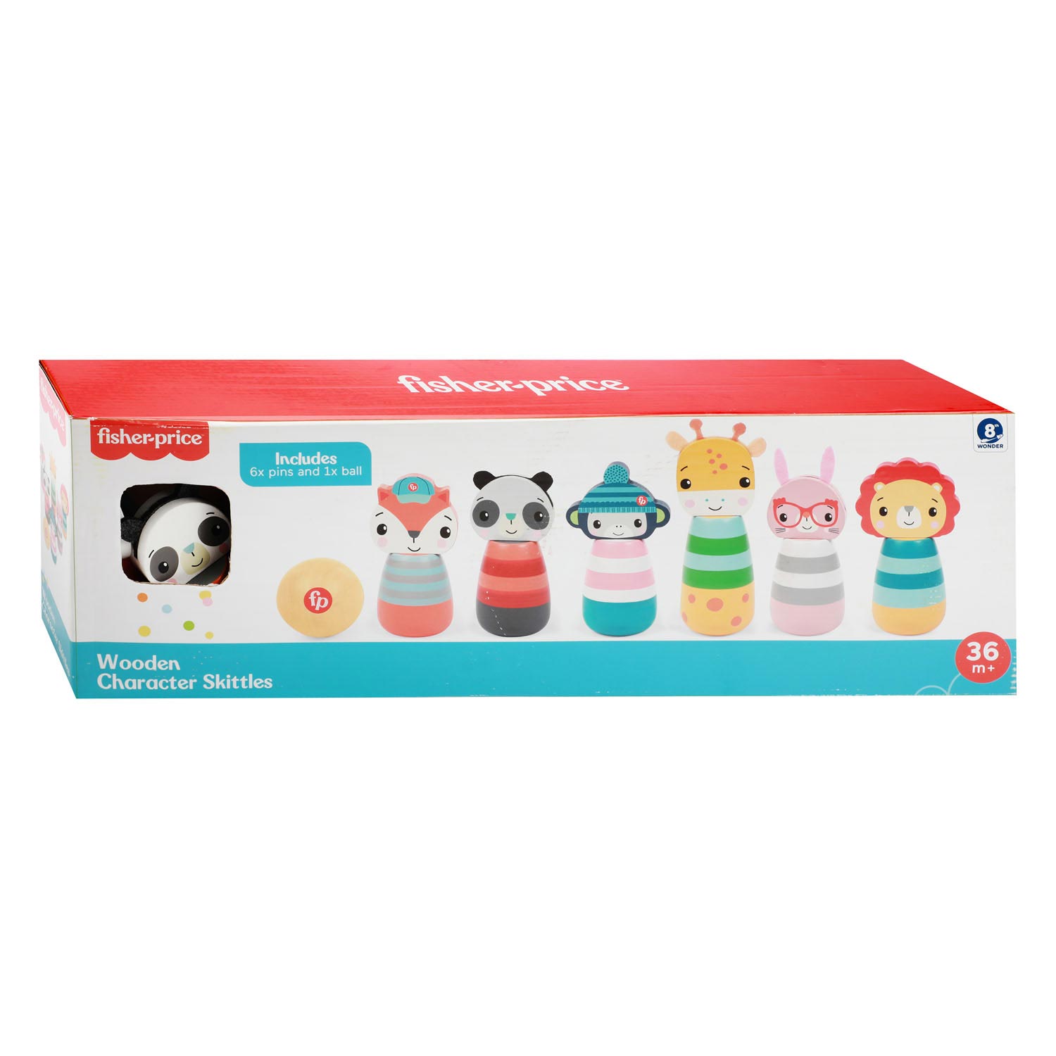Fisher price houten kegelspel dieren