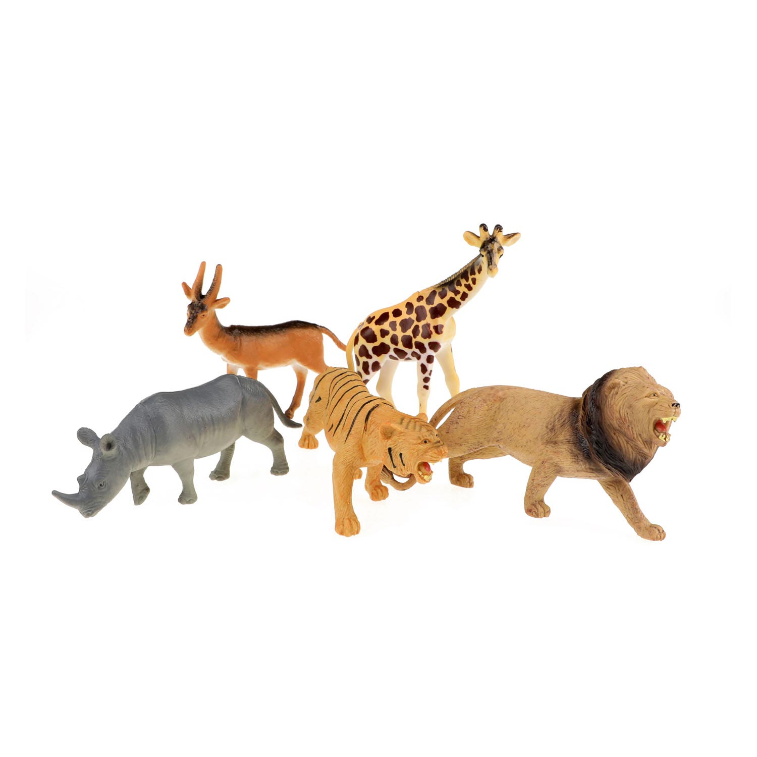 Toi-toys animal world wilde dieren deluxe 5stuks in zak